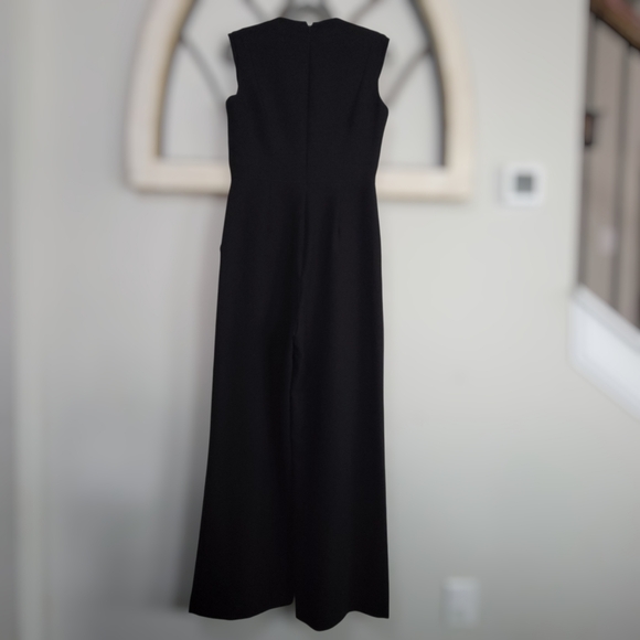 Tahari Arthur S. Levine Wide Leg Black Jumpsuit, Sz 6 - Picture 7 of 7